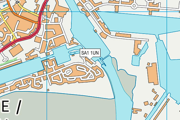 SA1 1UN map - OS VectorMap District (Ordnance Survey)