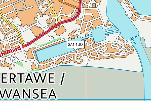 SA1 1UQ map - OS VectorMap District (Ordnance Survey)