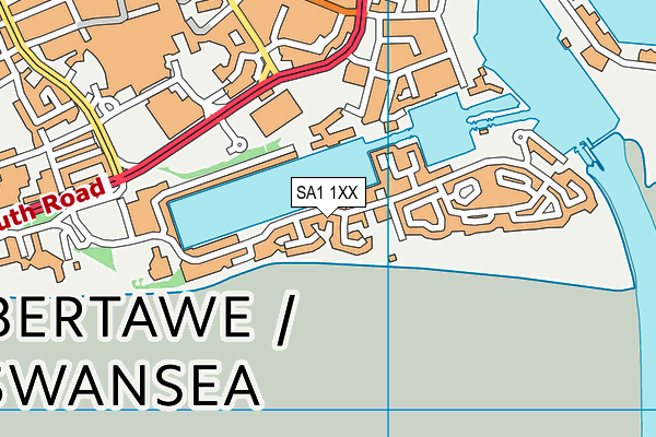 SA1 1XX map - OS VectorMap District (Ordnance Survey)