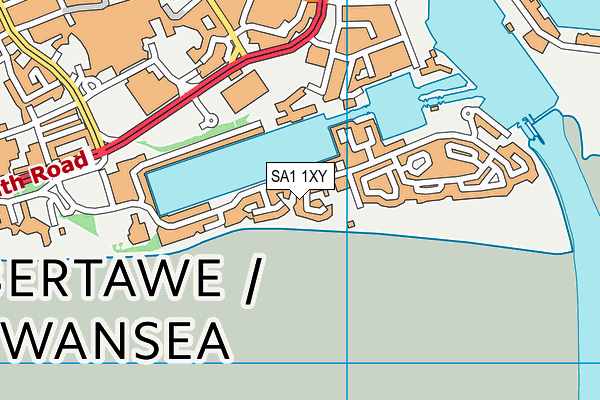 SA1 1XY map - OS VectorMap District (Ordnance Survey)