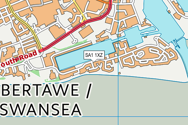 SA1 1XZ map - OS VectorMap District (Ordnance Survey)