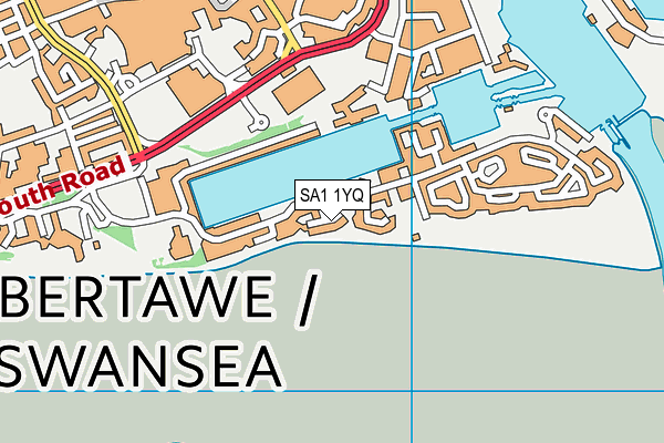 SA1 1YQ map - OS VectorMap District (Ordnance Survey)