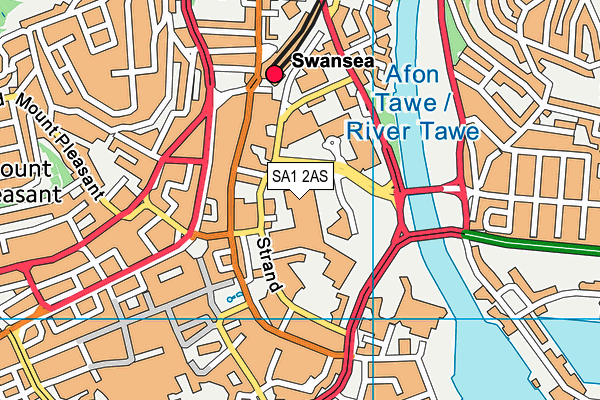 SA1 2AS map - OS VectorMap District (Ordnance Survey)