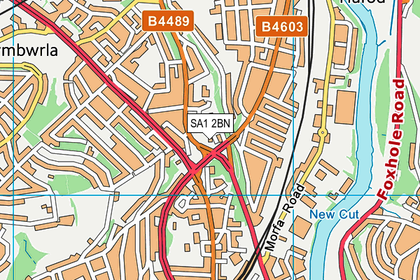 SA1 2BN map - OS VectorMap District (Ordnance Survey)