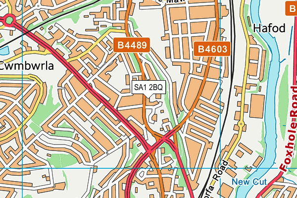 SA1 2BQ map - OS VectorMap District (Ordnance Survey)