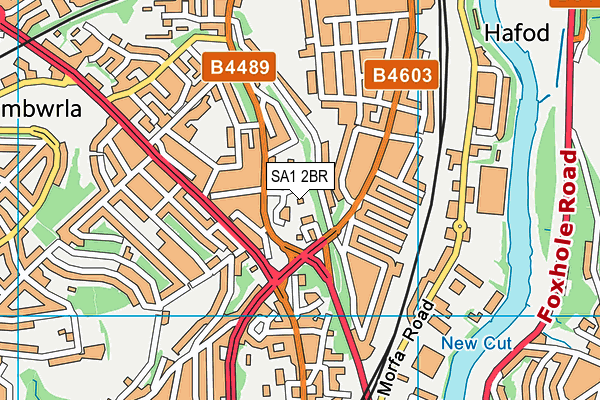 SA1 2BR map - OS VectorMap District (Ordnance Survey)