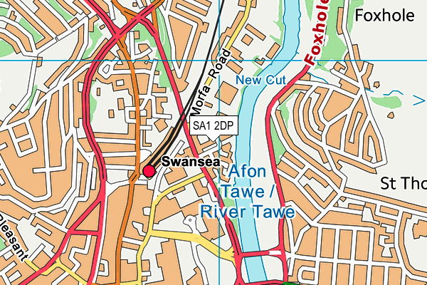 SA1 2DP map - OS VectorMap District (Ordnance Survey)