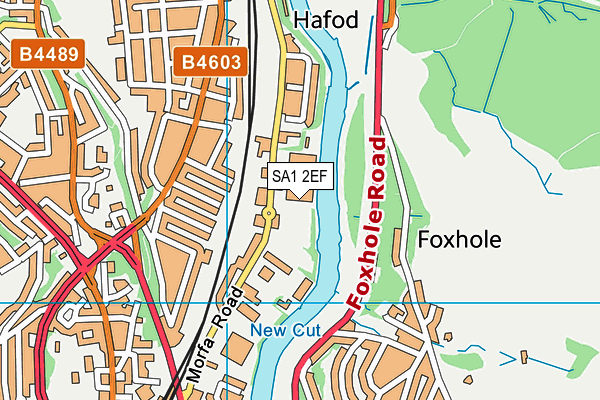 SA1 2EF map - OS VectorMap District (Ordnance Survey)