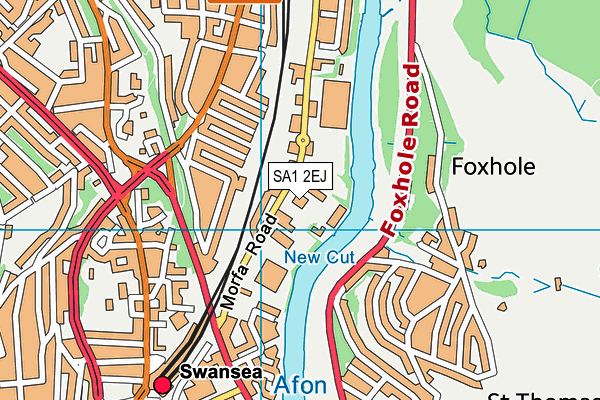 SA1 2EJ map - OS VectorMap District (Ordnance Survey)