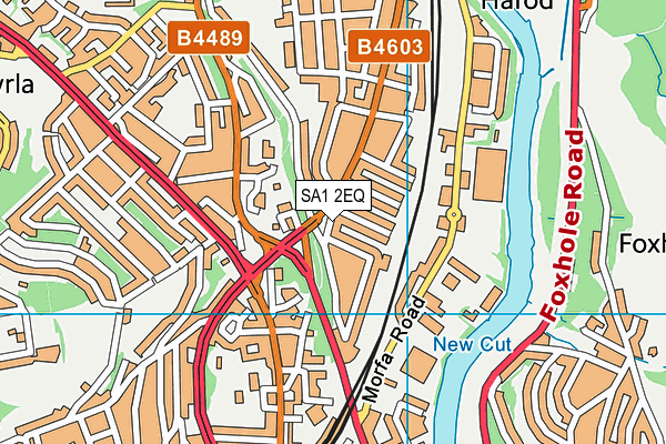 SA1 2EQ map - OS VectorMap District (Ordnance Survey)