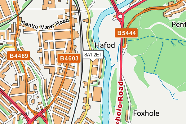 SA1 2ET map - OS VectorMap District (Ordnance Survey)