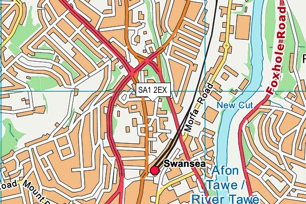 SA1 2EX map - OS VectorMap District (Ordnance Survey)