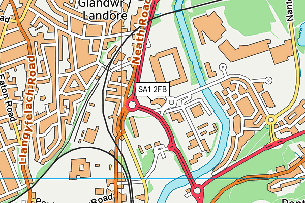 SA1 2FB map - OS VectorMap District (Ordnance Survey)