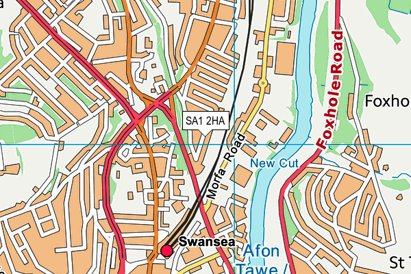 SA1 2HA map - OS VectorMap District (Ordnance Survey)