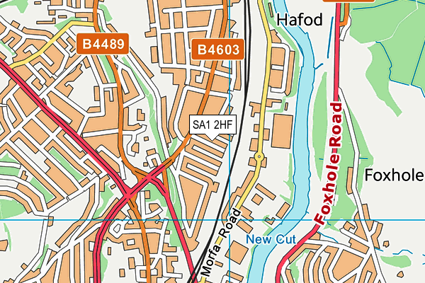 SA1 2HF map - OS VectorMap District (Ordnance Survey)