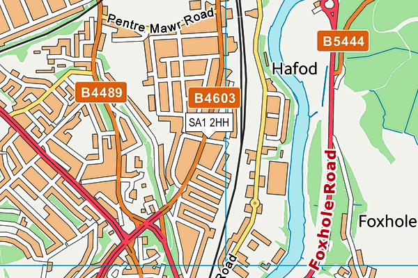 SA1 2HH map - OS VectorMap District (Ordnance Survey)