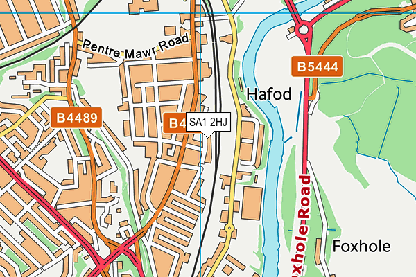 SA1 2HJ map - OS VectorMap District (Ordnance Survey)