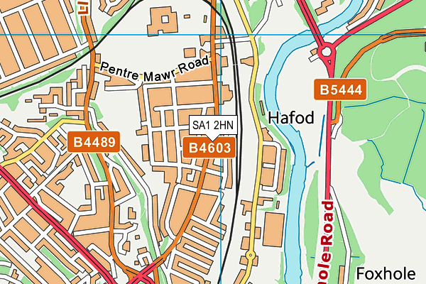 SA1 2HN map - OS VectorMap District (Ordnance Survey)