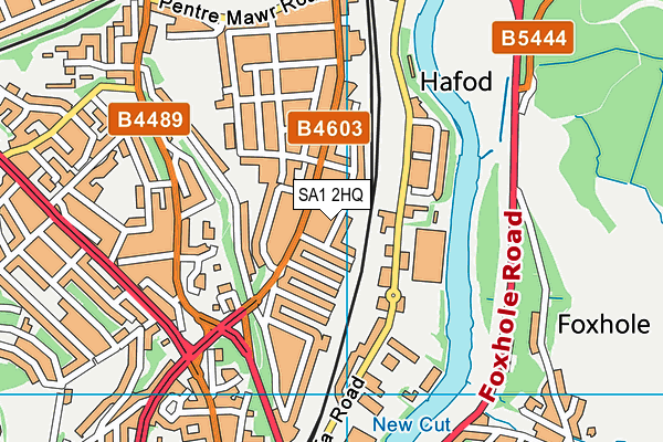 SA1 2HQ map - OS VectorMap District (Ordnance Survey)