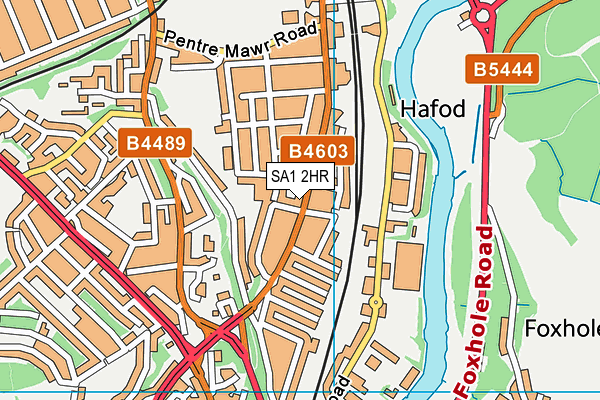 SA1 2HR map - OS VectorMap District (Ordnance Survey)
