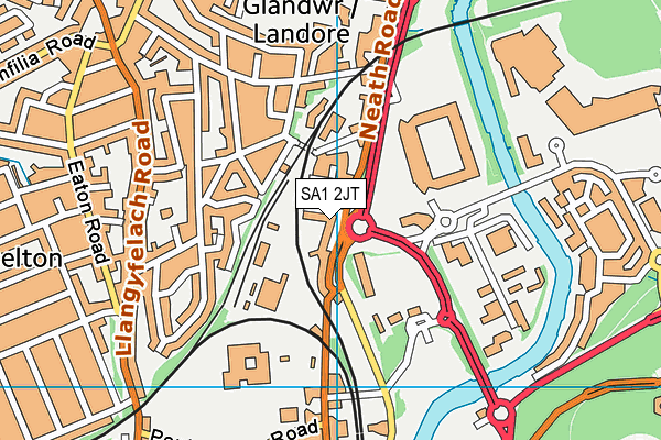 SA1 2JT map - OS VectorMap District (Ordnance Survey)