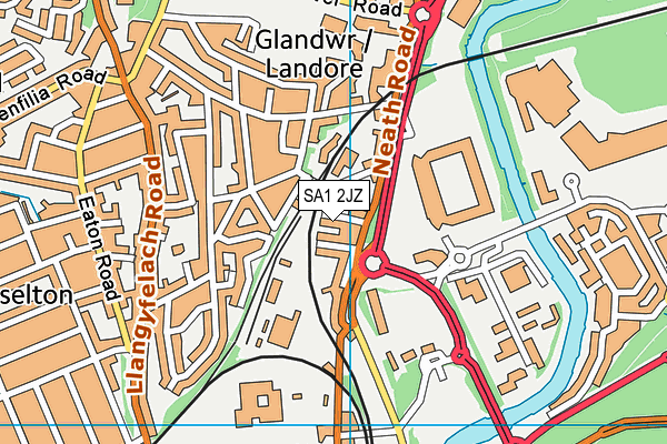 SA1 2JZ map - OS VectorMap District (Ordnance Survey)