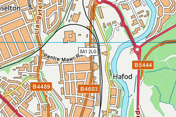 SA1 2LG map - OS VectorMap District (Ordnance Survey)