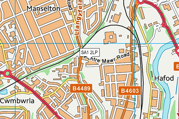 SA1 2LP map - OS VectorMap District (Ordnance Survey)