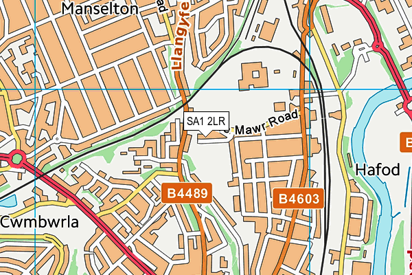 SA1 2LR map - OS VectorMap District (Ordnance Survey)