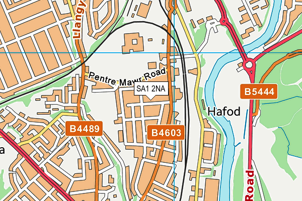 SA1 2NA map - OS VectorMap District (Ordnance Survey)