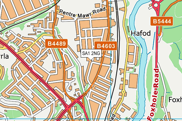 SA1 2NG map - OS VectorMap District (Ordnance Survey)