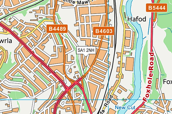 SA1 2NH map - OS VectorMap District (Ordnance Survey)