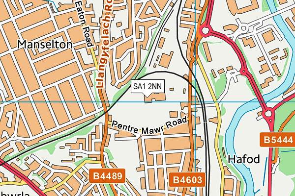 SA1 2NN map - OS VectorMap District (Ordnance Survey)