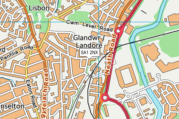 SA1 2NX map - OS VectorMap District (Ordnance Survey)