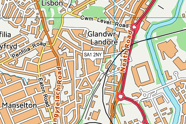 SA1 2NY map - OS VectorMap District (Ordnance Survey)