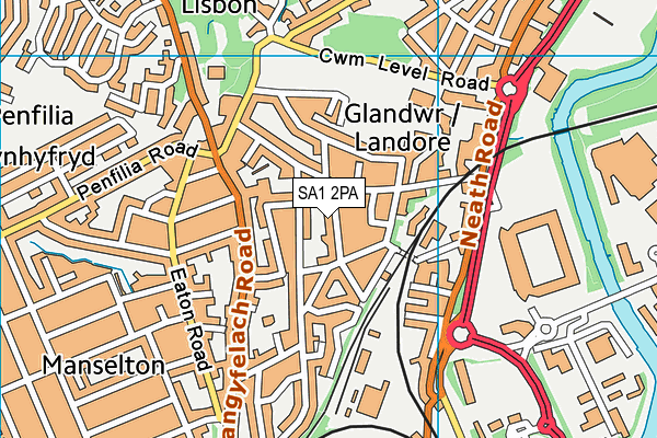 SA1 2PA map - OS VectorMap District (Ordnance Survey)