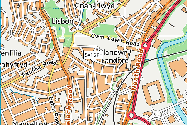 SA1 2PH map - OS VectorMap District (Ordnance Survey)