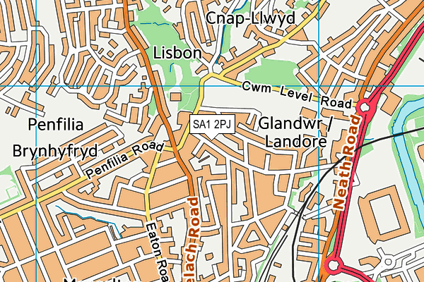 SA1 2PJ map - OS VectorMap District (Ordnance Survey)