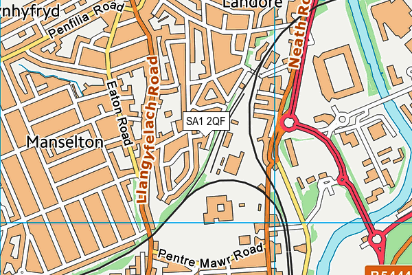 SA1 2QF map - OS VectorMap District (Ordnance Survey)