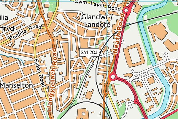 SA1 2QJ map - OS VectorMap District (Ordnance Survey)