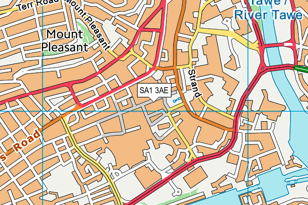 SA1 3AE map - OS VectorMap District (Ordnance Survey)