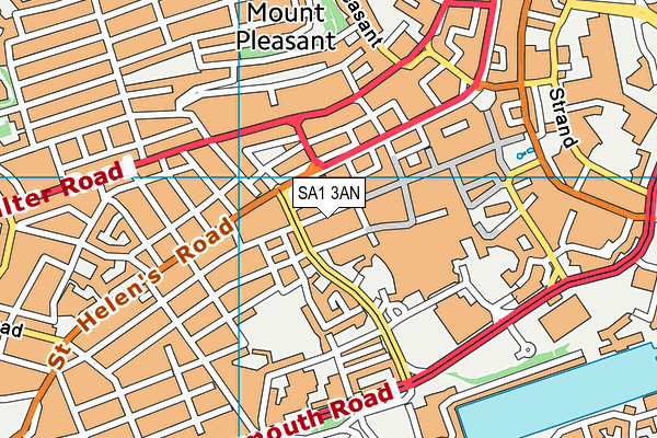 SA1 3AN map - OS VectorMap District (Ordnance Survey)