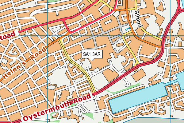 SA1 3AR map - OS VectorMap District (Ordnance Survey)