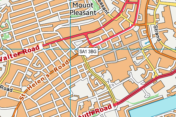 SA1 3BG map - OS VectorMap District (Ordnance Survey)