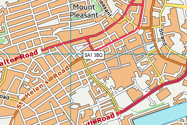 SA1 3BQ map - OS VectorMap District (Ordnance Survey)