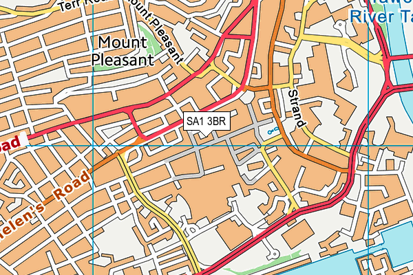 SA1 3BR map - OS VectorMap District (Ordnance Survey)