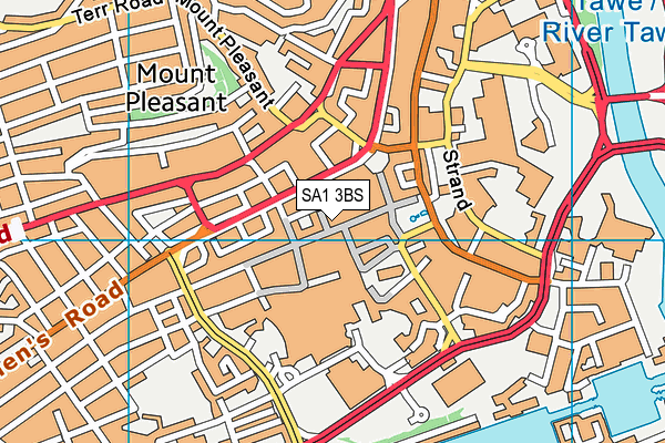 SA1 3BS map - OS VectorMap District (Ordnance Survey)