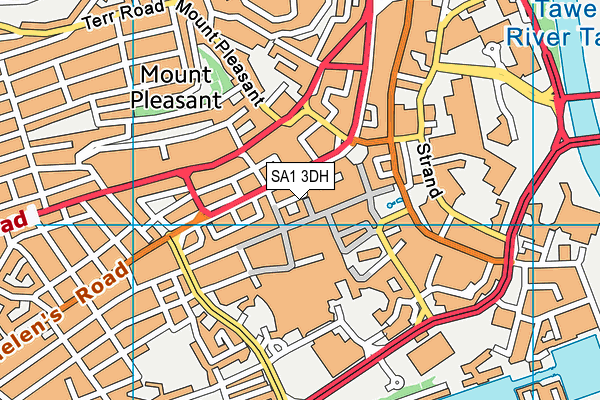 SA1 3DH map - OS VectorMap District (Ordnance Survey)