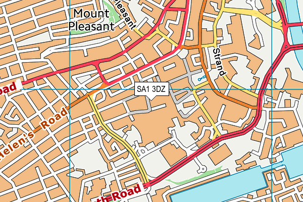 SA1 3DZ map - OS VectorMap District (Ordnance Survey)