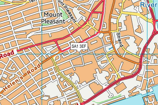 SA1 3EF map - OS VectorMap District (Ordnance Survey)